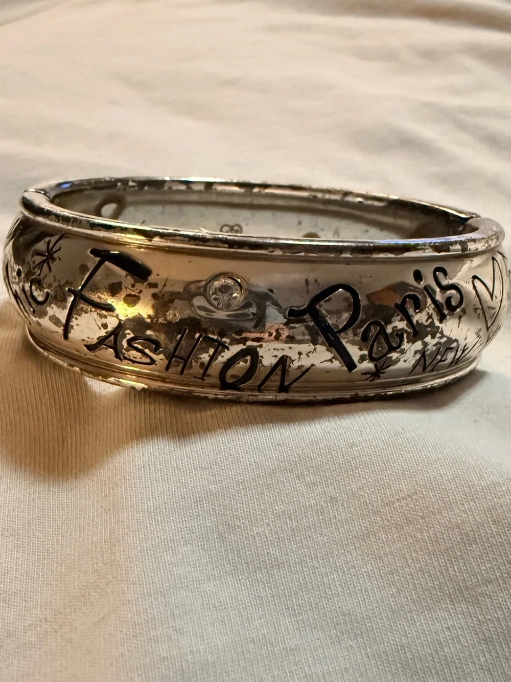 Brighton Fashionista Hinged Bangle Bracelet, Signed